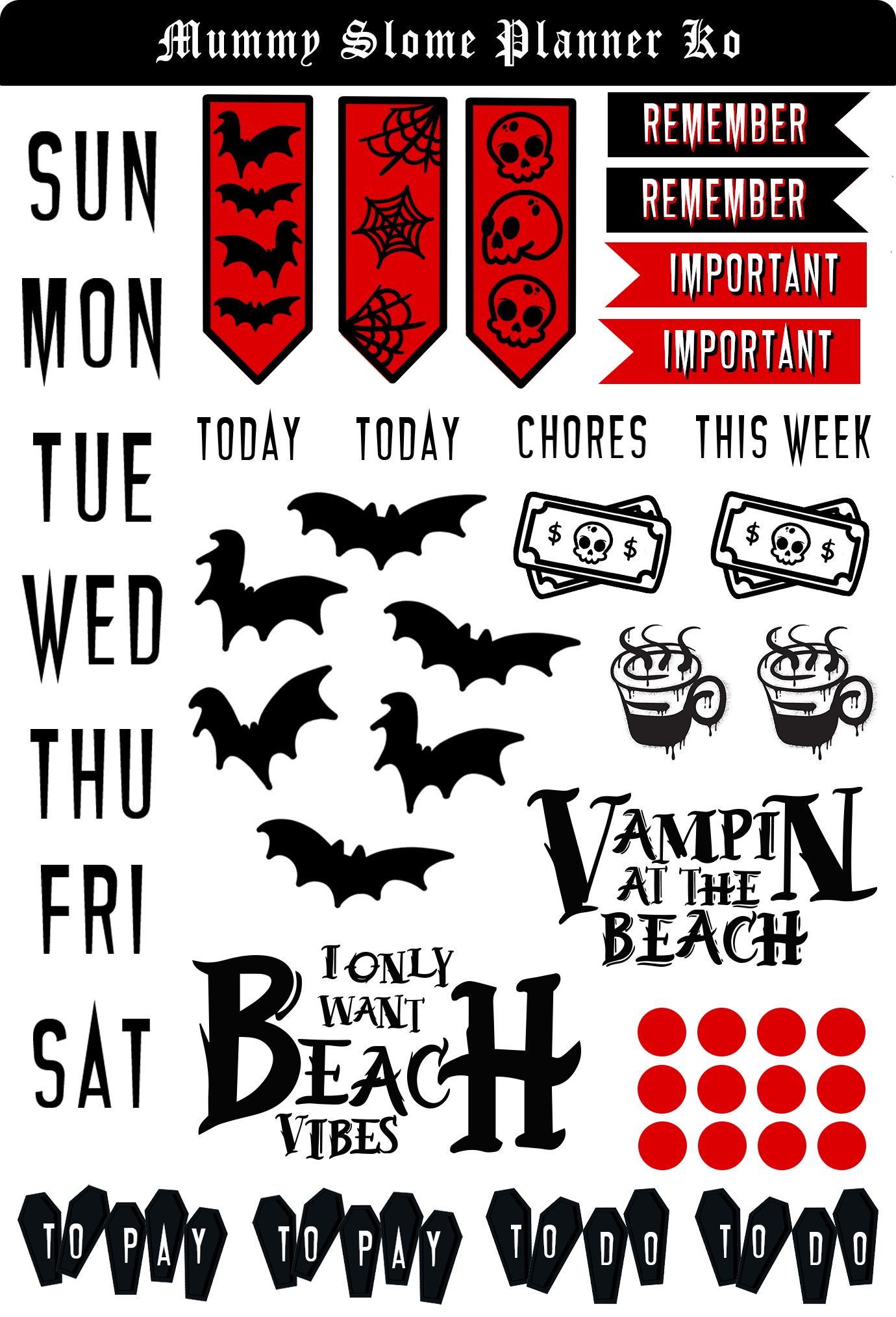 Beach Vamp Sticker Kit