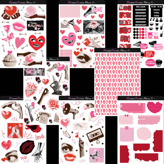 Be My Valentine Sticker Kit