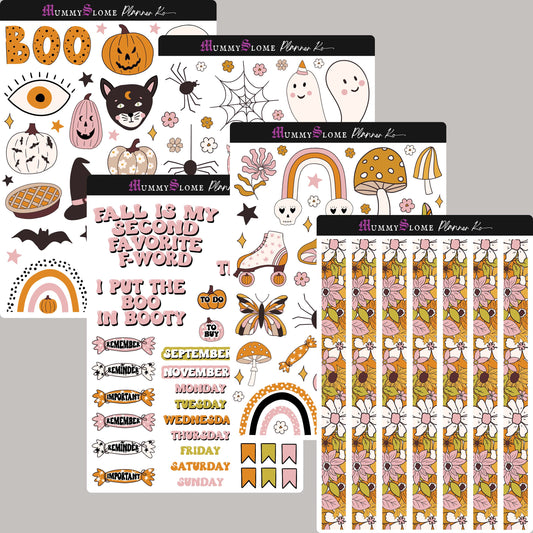 Retro Fall Vibes Sticker Kit